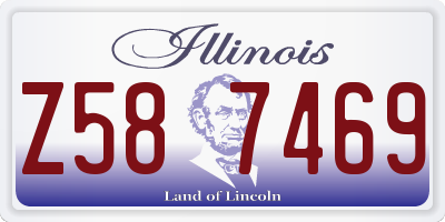 IL license plate Z587469