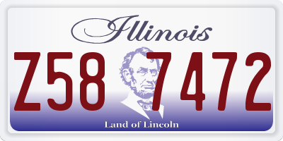 IL license plate Z587472