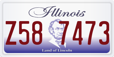 IL license plate Z587473