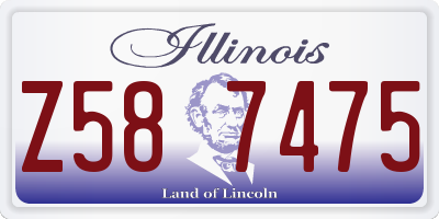 IL license plate Z587475