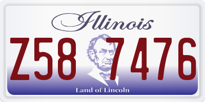 IL license plate Z587476