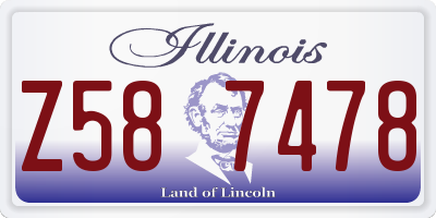 IL license plate Z587478
