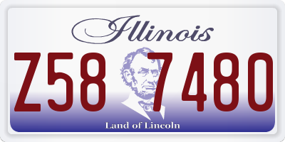 IL license plate Z587480