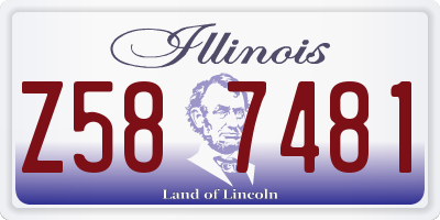 IL license plate Z587481