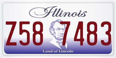 IL license plate Z587483