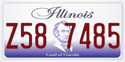 IL license plate Z587485