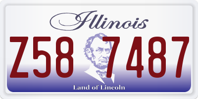 IL license plate Z587487