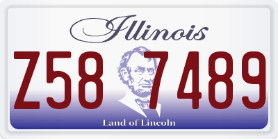 IL license plate Z587489