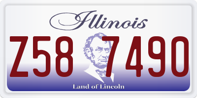 IL license plate Z587490