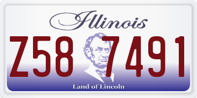 IL license plate Z587491