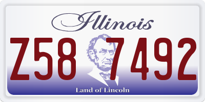 IL license plate Z587492