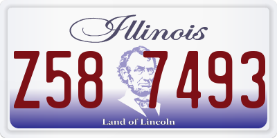 IL license plate Z587493