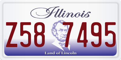 IL license plate Z587495