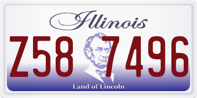 IL license plate Z587496