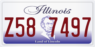 IL license plate Z587497