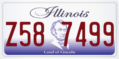IL license plate Z587499