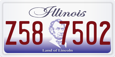 IL license plate Z587502
