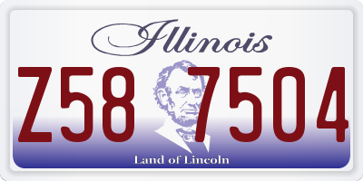 IL license plate Z587504