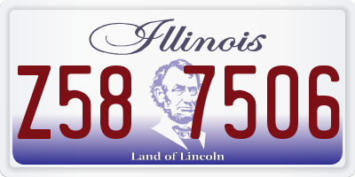 IL license plate Z587506