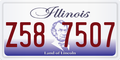 IL license plate Z587507