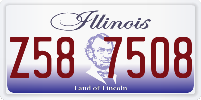 IL license plate Z587508