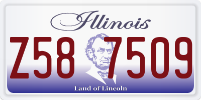 IL license plate Z587509