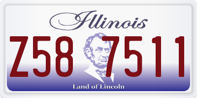 IL license plate Z587511