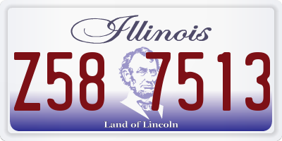 IL license plate Z587513
