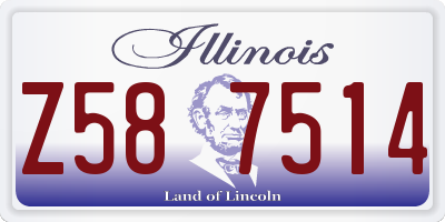 IL license plate Z587514