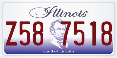 IL license plate Z587518