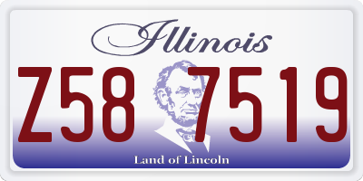 IL license plate Z587519