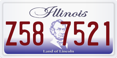 IL license plate Z587521