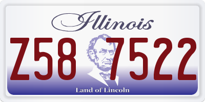 IL license plate Z587522