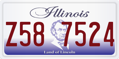 IL license plate Z587524