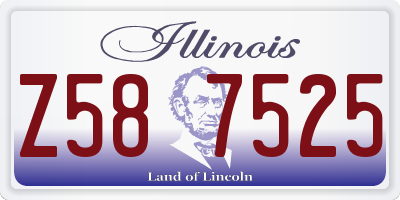 IL license plate Z587525