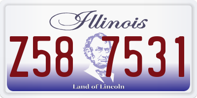 IL license plate Z587531