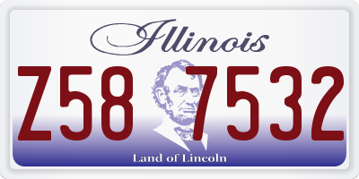 IL license plate Z587532