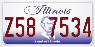 IL license plate Z587534