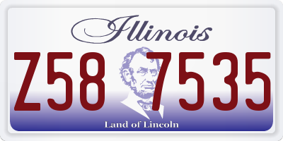 IL license plate Z587535