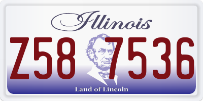 IL license plate Z587536