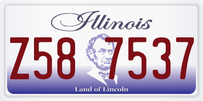 IL license plate Z587537