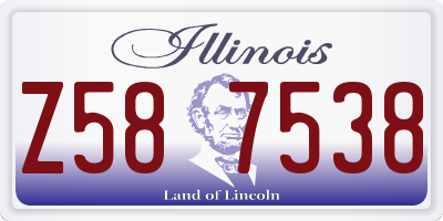 IL license plate Z587538
