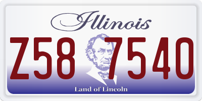 IL license plate Z587540