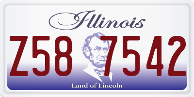 IL license plate Z587542