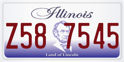 IL license plate Z587545