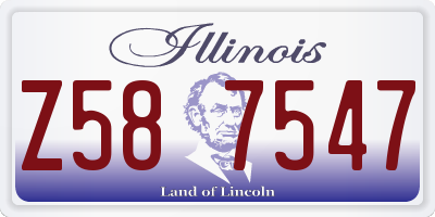 IL license plate Z587547