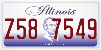 IL license plate Z587549