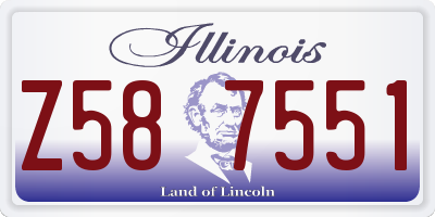 IL license plate Z587551
