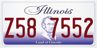 IL license plate Z587552