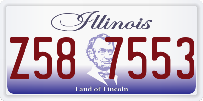 IL license plate Z587553